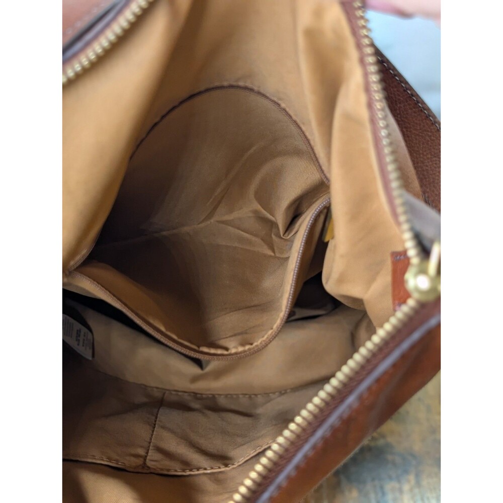 Fossil Charlotte Hobo Bag Brown Pebbled Leather Purse Adjustable Strap Brown - Picture 15 of 15